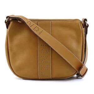 Fendi crossbody shoulder bag brown gold leather